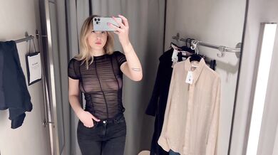 Transparent tops Try on Haul Hm Fitting room