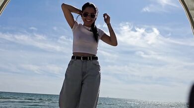 STEPSISTER HAS PUBLIC SEX ON THE BEACH!