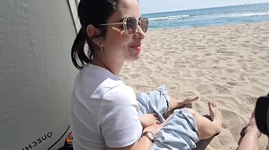 STEPSISTER HAS PUBLIC SEX ON THE BEACH!