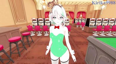Cecilia Immergreen (Bunny Girl) and I have intense sex in the casino. - Hololive VTuber POV Hentai