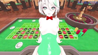 Cecilia Immergreen (Bunny Girl) and I have intense sex in the casino. - Hololive VTuber POV Hentai