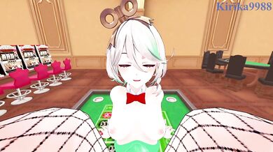 Cecilia Immergreen (Bunny Girl) and I have intense sex in the casino. - Hololive VTuber POV Hentai