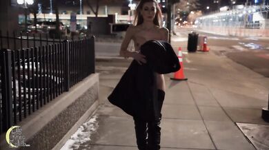 Lily Mae Exhib flashes wild in public light