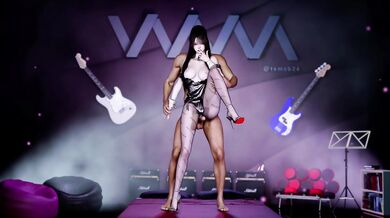 3D big boobs Asian stripper got fucked so hard by big dick