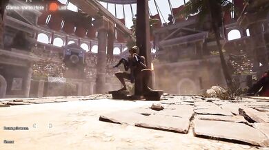 The ancient statue was aroused and was now rhythmically fucking Lara in all her holes. 3D Hentai. part 2