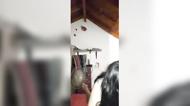 Argentine brunette with big tits gives a blowjob to a big cock