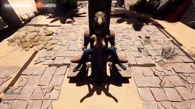The ancient statue was aroused and was now rhythmically fucking Lara in all her holes. 3D Hentai