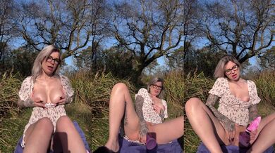 outdoor masturbation fuels wild assscream