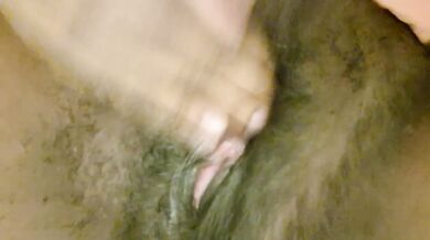 Fat Ebony touching her fat pussy