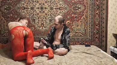 Man fuck beautiful Russian girl Anastasia anal dildo home amateur