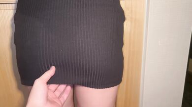 [個人撮影]素人日本人カップル｜彼女のニットワンピースの中を探検してみた