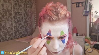 Clown makeup - Dildo riding and Goth clown - Foot worship by MisaCosplaySwe