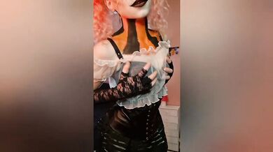 Clown makeup - Dildo riding and Goth clown - Foot worship by MisaCosplaySwe