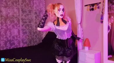 Clown makeup - Dildo riding and Goth clown - Foot worship by MisaCosplaySwe