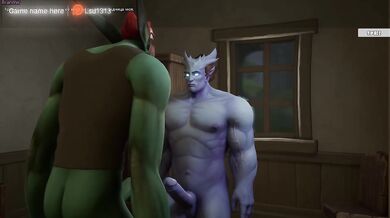 A draenei stepbrother and his friend fucked both of his stepsister's holes at the same time. part 2