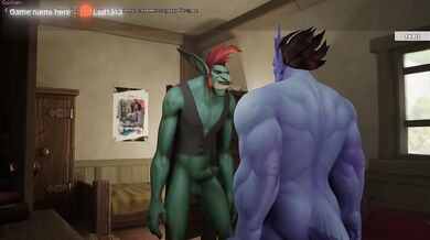 A draenei stepbrother and his friend fucked both of his stepsister's holes at the same time.