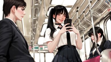 Subway Public Creampie: Hot Brunette College Girl Flashes White Panties & Gets Fucked by Stranger on Morning Train – Cum in Pussy & Mouth!