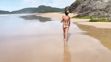 They catch me drinking milk on the beach- Latin sex-