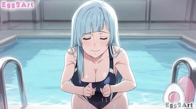 Jujutsu Kaisen swim suit hentai - Kasumi Miwa big tits swim suit blow job hentai By Egg2Art