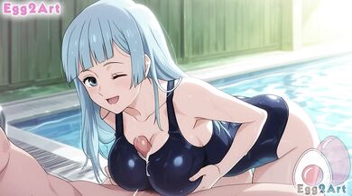 Jujutsu Kaisen swim suit hentai - Kasumi Miwa big tits swim suit blow job hentai By Egg2Art
