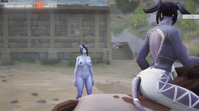 The draenei girl never expected the stranger to have such a huge dick.