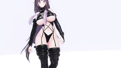 Thicc Elf VTuber Hentai Outfit Change | Blue Moon MMD