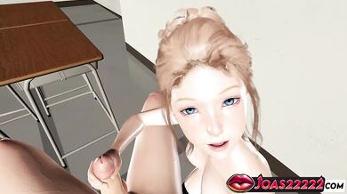Adernia Uncensored 3D Animation: Big Tits On-Top Titfuck & Nylon Footjob Cum