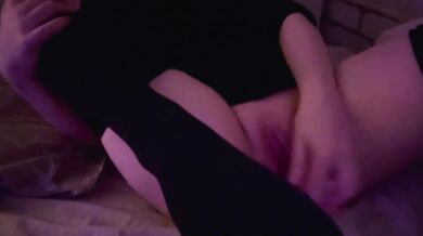a student relaxes before bed