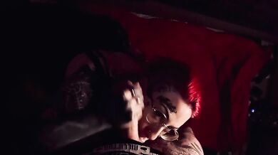 Cum on my glasses facial POV Tattooed, pierced alt girl, takes a load on her face and glasses