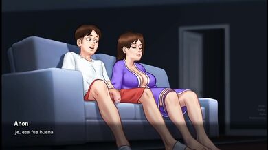 +18 nueva version HD madrastra caliente del summertime saga follando en la sala encima del mueble