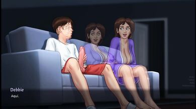 +18 nueva version HD madrastra caliente del summertime saga follando en la sala encima del mueble