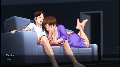 +18 nueva version HD madrastra caliente del summertime saga follando en la sala encima del mueble