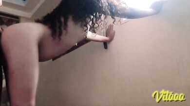 Beautiful Latina fucking standing up - she likes to fuck like a slut