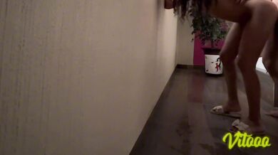 Beautiful Latina fucking standing up - she likes to fuck like a slut