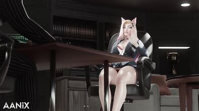 College babe Ahri gets gangbanged by her BBW Teachers