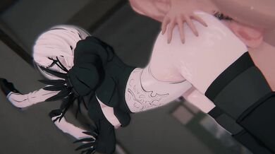 [3D Hentai] 2B's "LOGIC VIRUS": Bound Android & POV Sandwich DP (4K/60FPS)