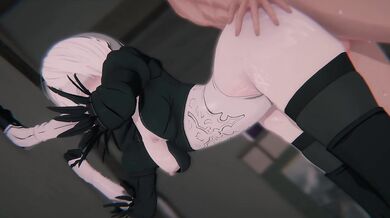 [3D Hentai] 2B's "LOGIC VIRUS": Bound Android & POV Sandwich DP (4K/60FPS)