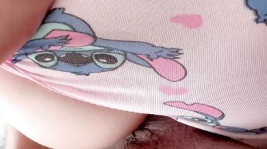 Innocent18 girl lets her step dad play with her fat pussy lips without taking off her panties, she didn't know that he could fuck her like that too