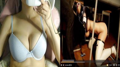Sexy Nun Gives A Sex Ed Class at Uni- Girl Watching Hentai Movie