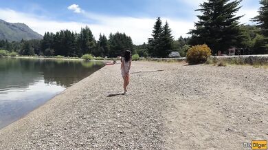 Public Cumwalk next to the Beach and Risky Sex on the Bushes