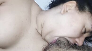 Rough blowjob, sucking fast without stopping, she's a sucking machine, lucky guy????‍????