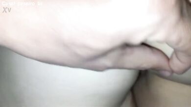 Taking off her panties and cumming inside the slut's wet pussy.