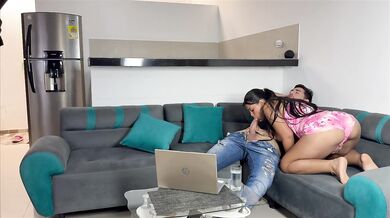 Service girl seduces her boss for a surprise