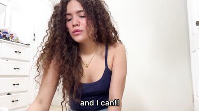 My beautiful curly-haired stepsister insists on sucking my cock and then she fucks me desperately