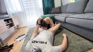 Slave taste her dildo when is fucked from behaind
