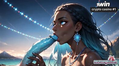 Blue-Haired Goddess: Ocean Cream Drip Bliss