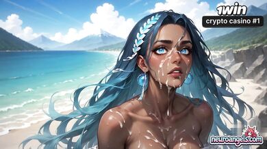 Blue-Haired Goddess: Ocean Cream Drip Bliss