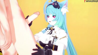 Mint cute blowjob | NTE | Full & POV on patreon: Fantasyking3