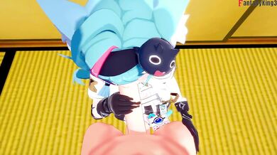 Mint cute blowjob | NTE | Full & POV on patreon: Fantasyking3