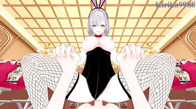 Shirogane Noel (Bunny Girl) and I have intense sex in the casino. - Hololive VTuber POV Hentai
